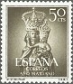 Spain - 1954 - Virgin - 50 CTS - Green & Olive Green - Characters, Virgin, Maria - Edifil 1136 - Marian Year N. S. Pilar Zaragoza - 0